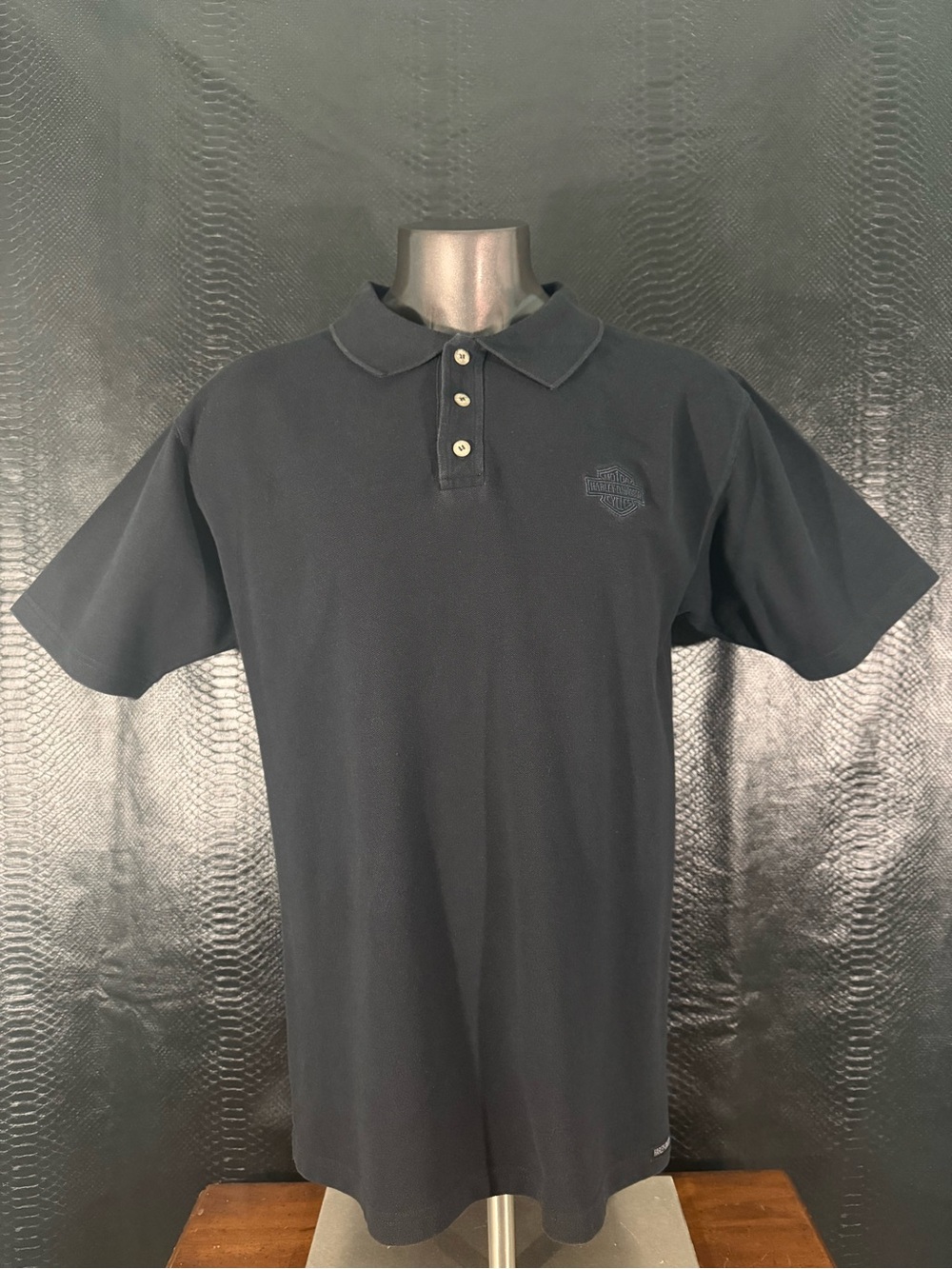Vintage Harley Davidson Short Sleeve Polo Shirt Men’s Large Embroidered Logo